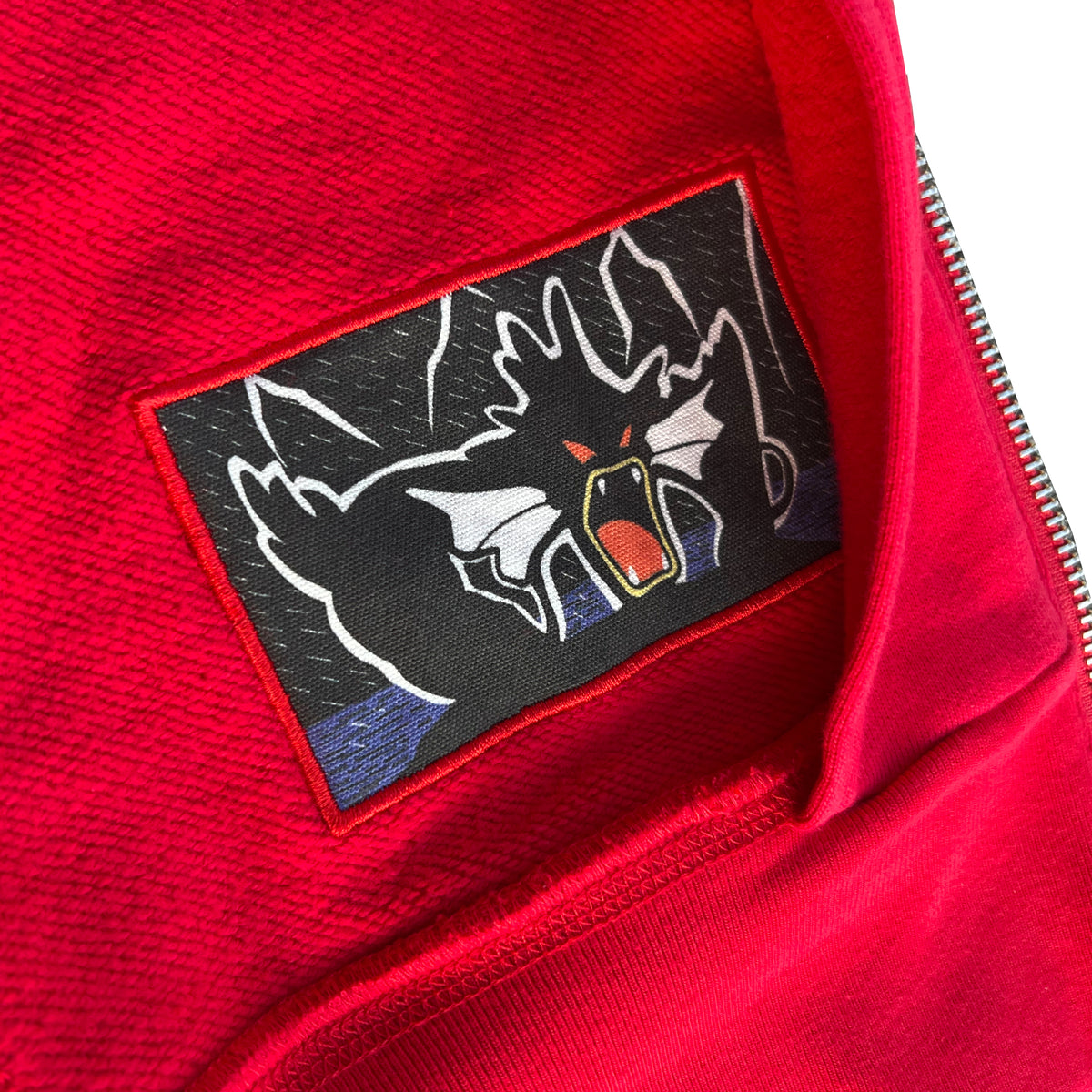 Aimbot Shiny Full Zip Hoodie Red