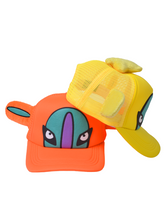 Load image into Gallery viewer, Aimbot Shiny Plush Trucker Hat Yellow