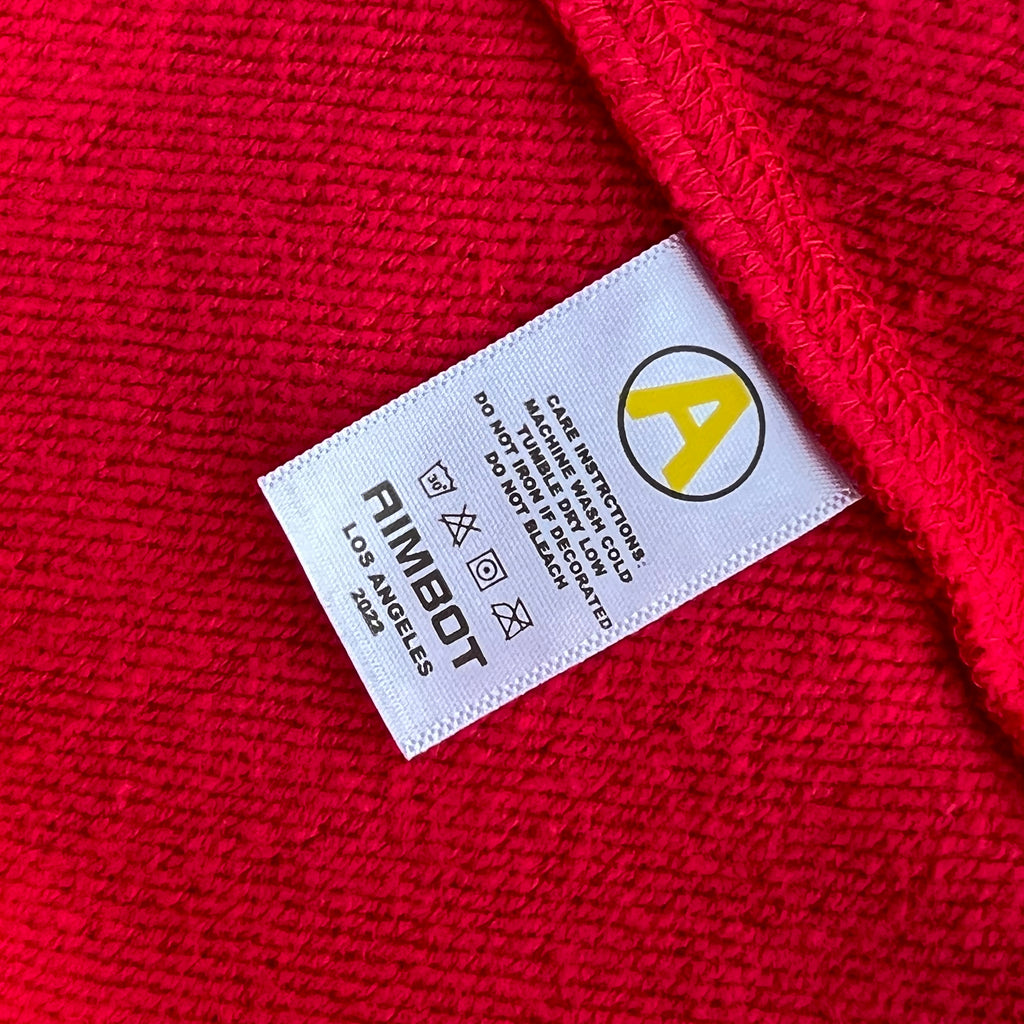 Aimbot Shiny Full Zip Hoodie Red