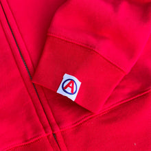 Load image into Gallery viewer, Aimbot Shiny Full Zip Hoodie Red
