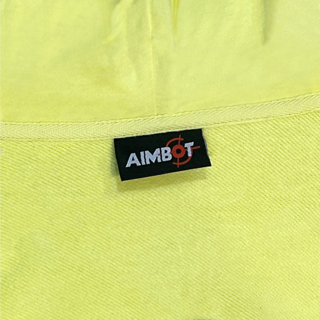 Aimbot Shiny Full Zip Hoodie Yellow