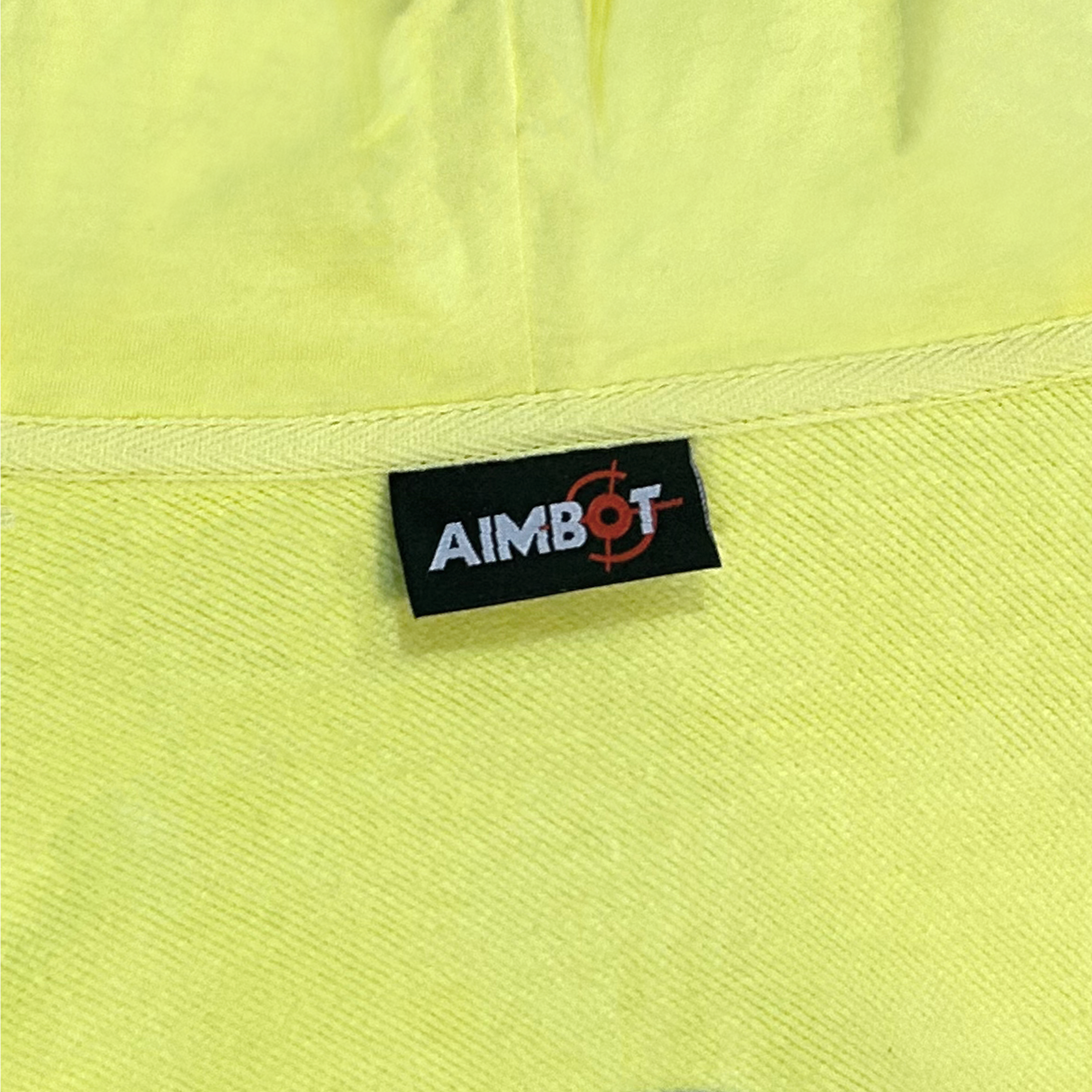 Aimbot Shiny Full Zip Hoodie Yellow