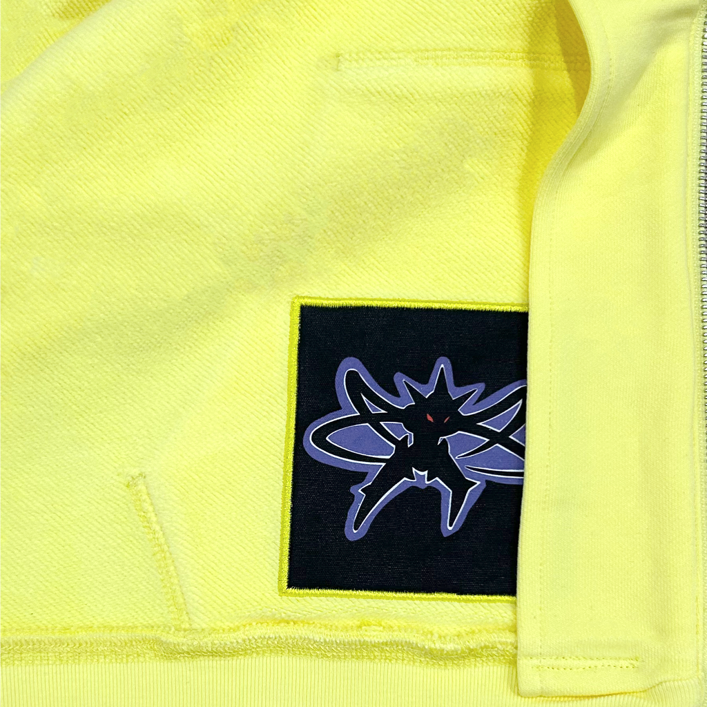 Aimbot Shiny Full Zip Hoodie Yellow