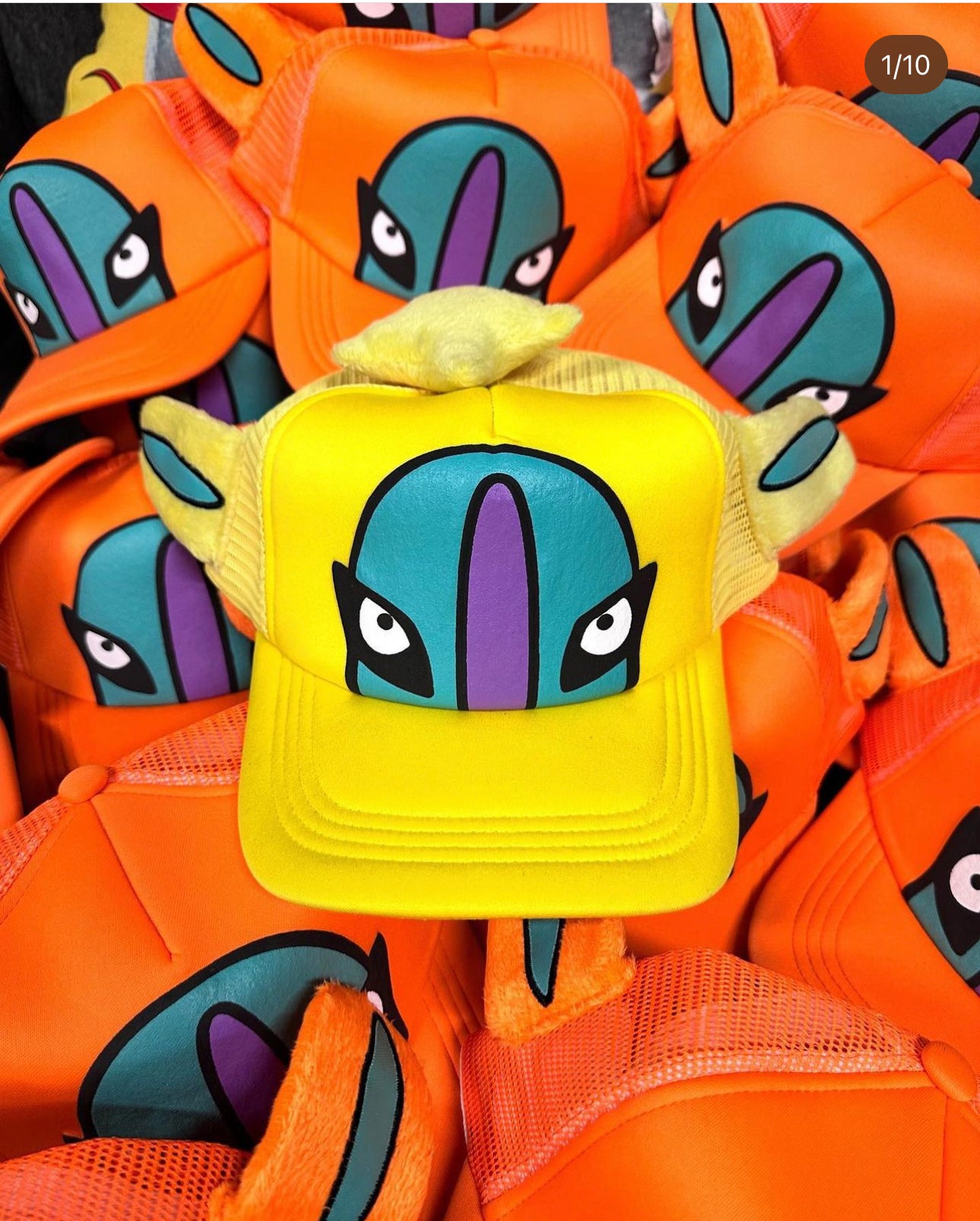 Aimbot Plush Trucker Hat Orange